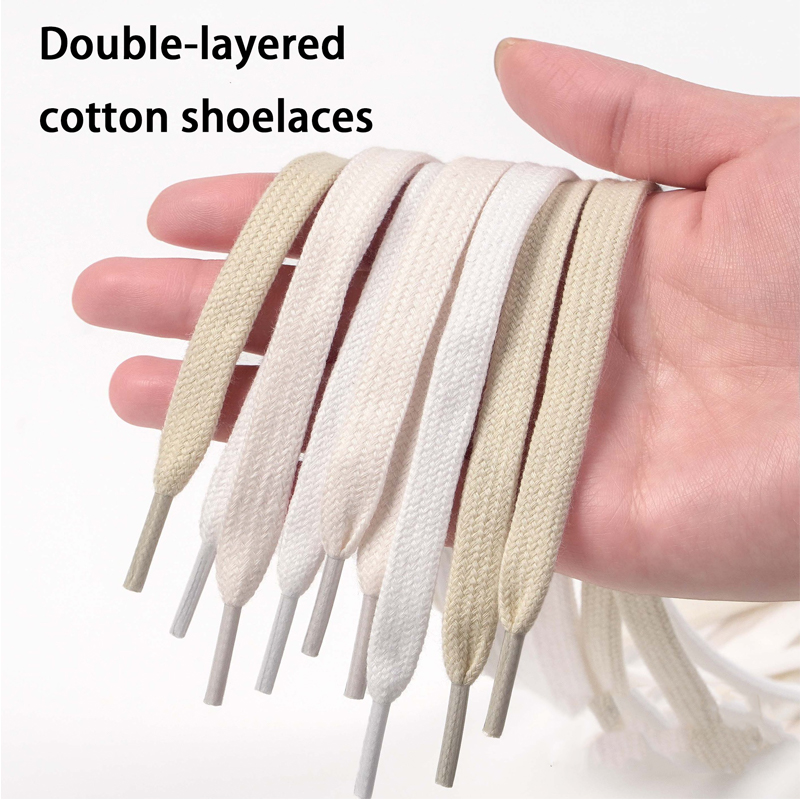 Lace Replacement Flat - Lacets plats en coton, lacets de