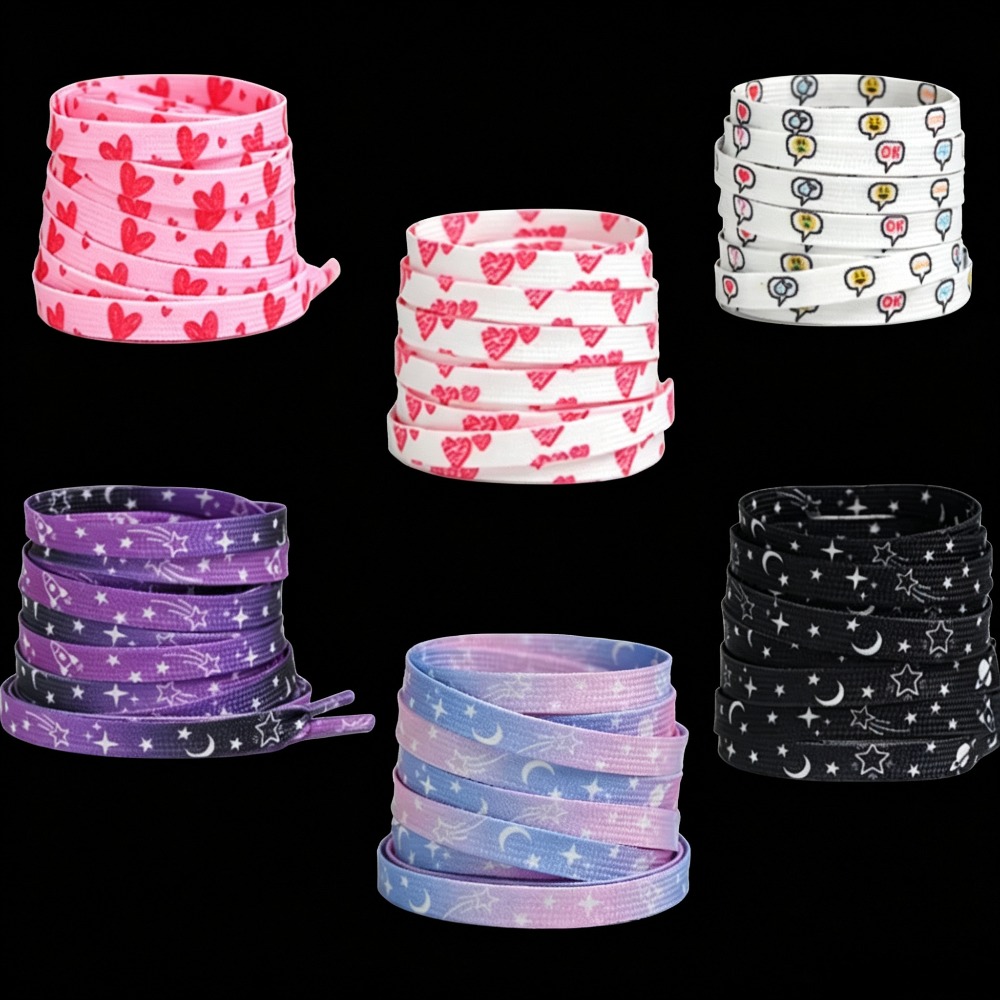 Lacets plats de 120 cm à impri - Lace Replacement Flat avis et prix